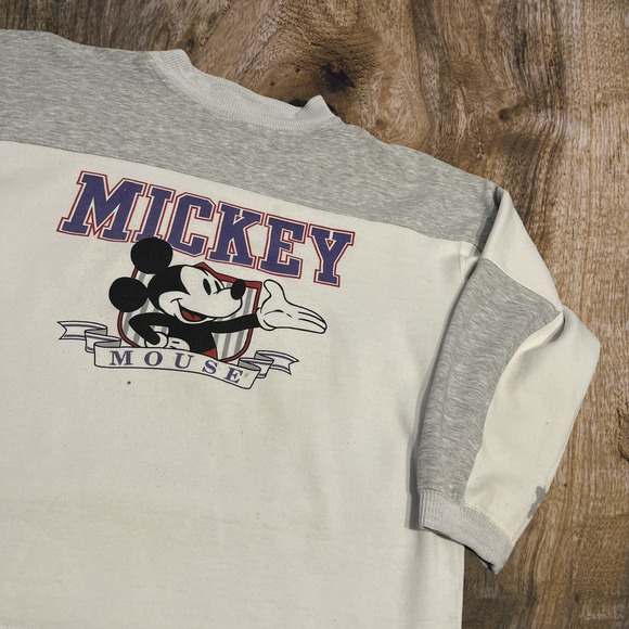 Vintage 90s Disney Wear Mickey Mouse Crewneck Sweatshirt XL - Picture 2 of 4